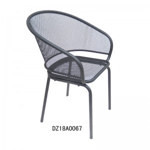 Mesh Outdoor Tub Chair Stackable Dining Chair for Garden Patio and Beach