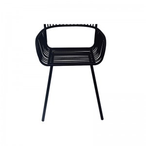 Patio Dining Chair Stackable Chair ស៊ុមដែក កៅអីដែក កៅអីទំនើប គ្រឿងសង្ហារឹមក្រៅផ្ទះ