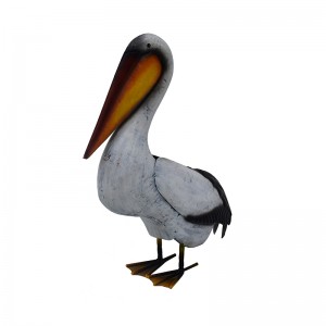 Escultura de pelicà per a jardí, bonica estàtua d'animal bonic, ornament de pati, decoració creativa per a l'aire lliure