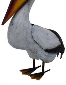 Escultura de pelicà per a jardí, bonica estàtua d'animal bonic, ornament de pati, decoració creativa per a l'aire lliure