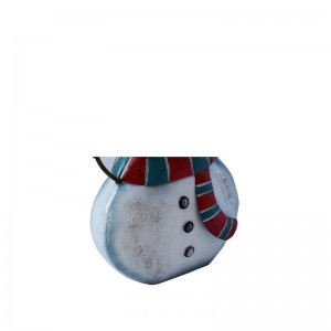 Christmas Snowman Metal Ornament