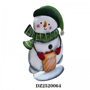 Christmas Snowman Decor – Festive Holiday Tabletop Ornament with Gift Bag | Winter Seasonal Home Decor for Xmas Party