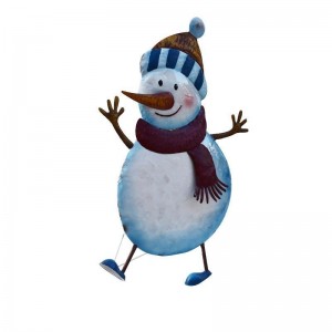 Christmas Snowman Yard Sign Decor – Standing Snowman Statue with Back Support | Outdoor Porch Doorway Holiday Decoration