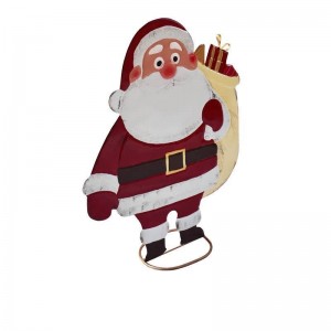 Christmas Santa Claus Yard Sign Decor – Standing Santa Ornament with Gift Bag | Outdoor Porch Doorway Holiday Decoration